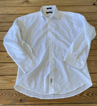 Joseph  Feiss Men’s Button Down Fitted Dress Shirt Size 15 White R5 - £8.57 GBP