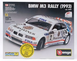 Bburago BMW M3 GTR 1993 in White Rally Edition Metal Model 1:24 scale - $283.26 MXN