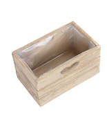 Oak Effect Wooden Planter with Plastic Lining - £19.97 GBP