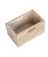 Oak Effect Wooden Planter with Plastic Lining - $25.40