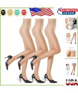 Luxury 3 Pack Women&#39;s Sheer Tights - Breathable Control Top Pantyhose - $26.56 CAD
