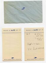 B O A C British Overseas Airways Corporation 1940's Notepad &amp; Envelope BOAC - $17.82
