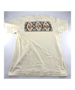 Pendleton Tshirt Mens Medium Cream Ivory Short Sleeved Pullover Aztec Preppy - $8.60