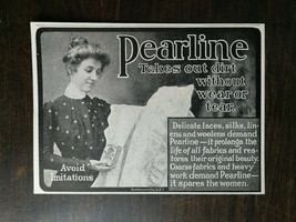 Vintage 1901 Pearline Washing Soap Avoid Limatations Original Ad - $6.64