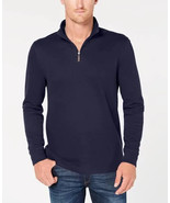 Club Room Men&#39;s Quarter-Zip French Rib Pullover Navy Blue-Small - $430.00 MXN
