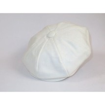 Mens Fashion Classic Flannel Wool Apple Cap Hat by Bruno Capelo ME910 Ivory image 2