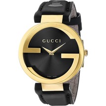 Gucci  YA133312 Black Dial Leather Strap Unisex Watch - £756.98 GBP