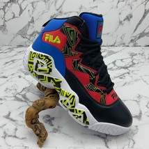 Men’s Fila MB Black | Royal Blue | Red | White | Lime Green Mid-Top Sneakers NWT - £135.14 GBP