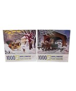 2 Bits and Pieces 1000 Piece Winter Jigsaw Puzzles Homeward Bound On The... - £23.96 GBP