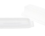 Plastic Textured Clear/White Butter Dish 2 x 3 x 7 - $6.99