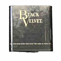 Black Velvet Plastic Coaster Holder Container - £6.78 GBP