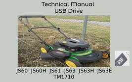 John Deere JS60  JS60H  JS61  JS63  JS63H  JS63E  Rotary Mower Manual TM... - $18.95+