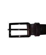 NWT TUMI men&#39;s 44/110  belt Dark Brown leather gunmetal hardware Made in... - $136.70 CAD
