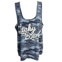 Lucky Brand California Tank Top Blue Camouflage Sleeveless Stretch Size ... - £18.28 GBP