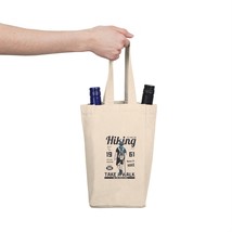 Double Wine Tote Bag: 100% Cotton Canvas, Holds 2 750ml Bottles, Perfect for Win - £25.49 GBP