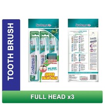 10 SET (3pc per pack) SYSTEMA Original Toothbrush Full Head Super New Value Pack - £95.85 GBP