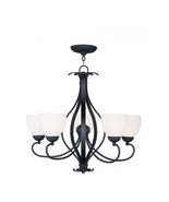 Livex 5 Light Chandelier in Black - $560.50