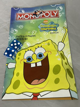 Monopoly Spongebob Squarepants Edition 2005 Replacement -DICE INSTRUCTIONS - £7.82 GBP