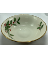 Lenox Christmas Holly Berries Around scallop Serving Bowl 9.25&quot; Mint - £25.73 GBP