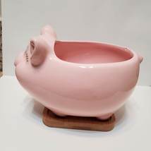 Pig Planter, Pink Pig Plant Pot, Ceramic Animal Planter, Succulent Planter, 6" image 2