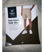 Members Mark Flat Front Twill Short Men’s 42 Dry Sand - $328.18 MXN