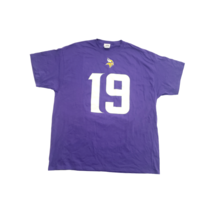 Minnesota Vikings NFL Men Majestic Thielen #19 Name &amp; Number T-Shirt Purple XXL - £23.73 GBP