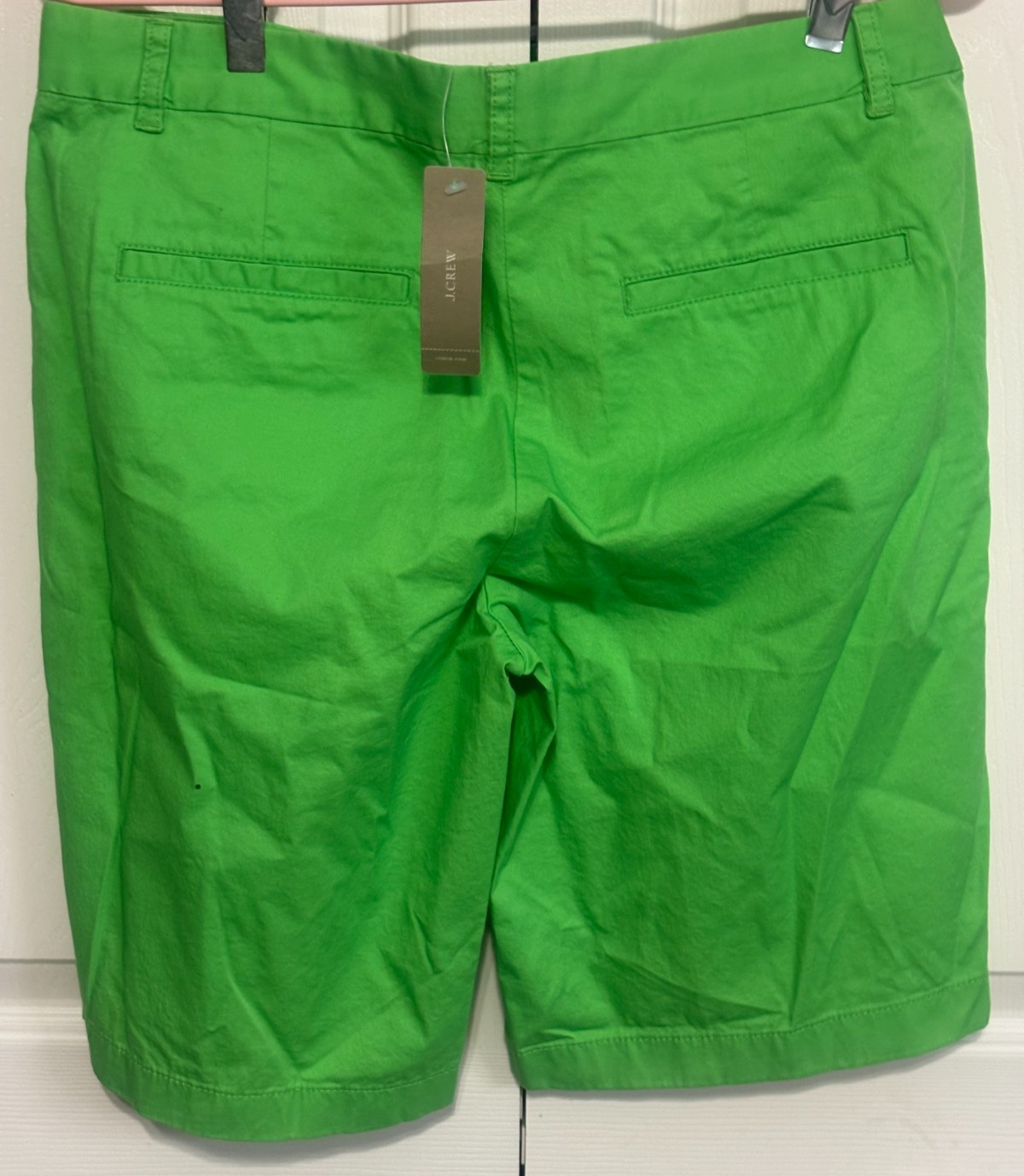 J Crew Womens 4 Green Cotton Shorts NEW Item image 2