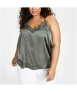 MSRP $30 Bar III Women Plus Size Satin Razorback Lace-Trim Camisole Size 0X - $18.37 CAD