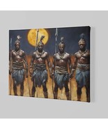 Canvas Made Decorative African Tribal Brothers With Sun Wall Art Decor - $958.91 CAD