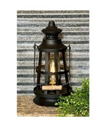 Black Distressed Colonial Led Lantern - Battery Operated - $922.00 MXN