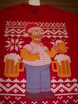 The Simpsons Homer Simpson Christmas Donuts Beer T-Shirt Small New w/ Tag - £15.51 GBP