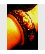 Beautiful~Vintage FLORAL ENAMEL BRACELET - €14,66 EUR