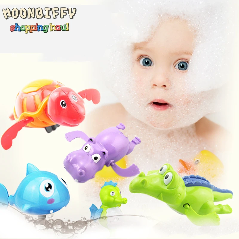 Bath Toys Turtle Dolphin Baby Shower Wind Up Swim Play Pool Accessories Baby - £5.76 GBP+