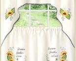 3pc. Embellished Curtains Set: 2 Tiers &amp; Swag (58&quot;x36&quot;) SUNFLOWER PICNIK... - $25.73