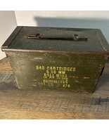 Vintage Metal Military Ammo Ammunition Can Box 840 Cartridges 5.6 MM 12x... - $47.77 CAD