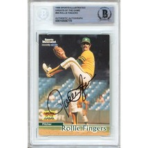 Rollie Fingers Auto &#39;99 Sports Illustrated Greats of the Game Autograph BAS Slab - £78.65 GBP