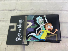 Rick and Morty Running and Drinking Faux Leather PU Bi-Fold Wallet NEW - $20.78