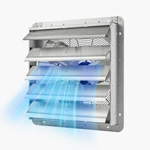 VEVOR 20.1 inch Shutter Exhaust Fan, Wall Mounted Attic Vent Fan with 30... - $98.99