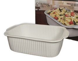 Porcelain Rectangular Pan Holder Baking Dish Oven to Table 11.5 X 8 Loaf Size - £24.65 GBP