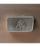 Vintage 1975 Brass Belt Buckle United Mine Workers of America Coal Minin... - £15.00 GBP