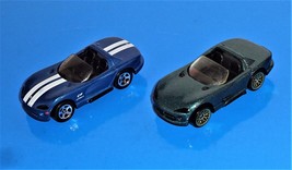 Hot Wheels Lot of 2 Loose Cars Dodge Viper RT/10 Blue &amp; Mtflk Green - £2.23 GBP