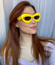 New Fashionista “Maskarade” Elegant Yellow Geometric Women&#39;s Sunglasses - £10.22 GBP