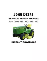 John Deere 322 330 332 340 Service Repair Workshop Manual TM1591 - $22.53 CAD