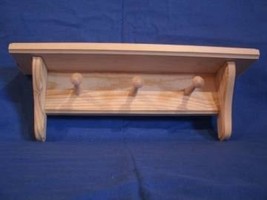 rustic wooden sheves, wooden shelves, wooden wall shelves, wood shelf, Pine 12&quot;  - £6.83 GBP