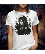 Gothic Anime Girl T-Shirt | Punk Raven Cross Graphic Tee | Cotton L-3X - €16,09 EUR+
