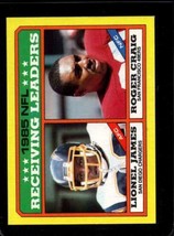 1986 Topps #226 Lionel JAMES/ROGER Craig Exmt Receiving Leaders Ll *XR30939 - £0.76 GBP