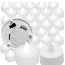 Qty 36 Battery Operated, Flicker White LED Tealights Tea Lights Flameless - £28.78 GBP