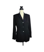 Womens Size 8 INC Suit Separates Black 2 Button Blazer Jacket w/ Shoulde... - $218.00 MXN