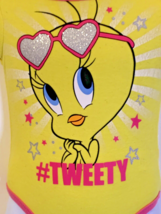 Looney Tunes Tweety Bird One Piece Romper Baby Girl Size 6-9 Months Yellow Pink - £7.04 GBP
