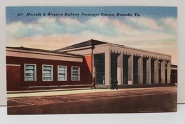 Roanoke Virginia Norfolk &amp; Western Railway Passenger Station Postcard B5 - $6.99